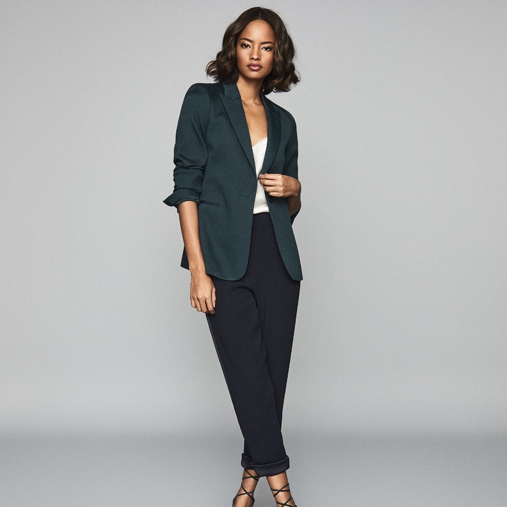 Reiss Neya Tailored Blazer petrol blue